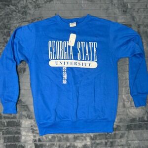 Campus United Georgia State University Sweatshirt Mens Medium Blue GSU Graphic